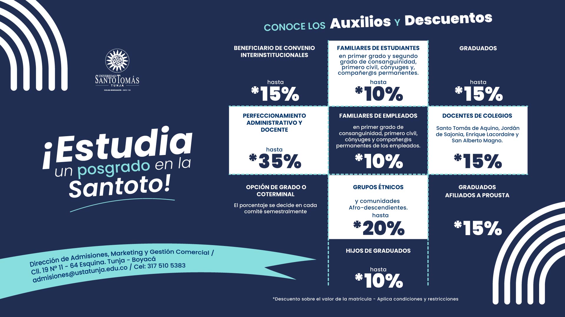 2025 auxilios descuentos santoto tunja boyaca